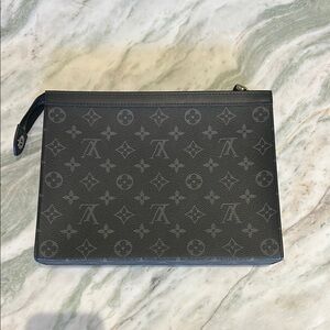 Elegant Black Monogram Toiletry Bag